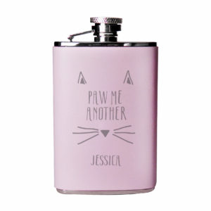 Paw Me Another Pink Hip Flask