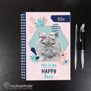 Rachael Hale 'Happy Face' Cat A5 Notebook