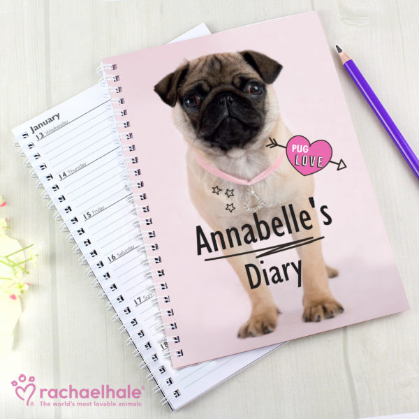 Rachael Hale Doodle Pug A5 Diary
