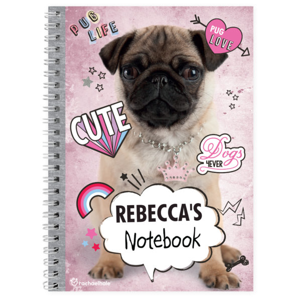Rachael Hale Doodle Pug A5 Notebook