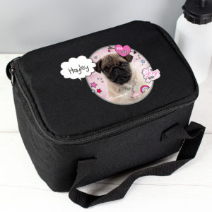 Rachael Hale Doodle Pug Black Lunch Bag