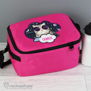 Rachael Hale Space Cat Pink Lunch Bag