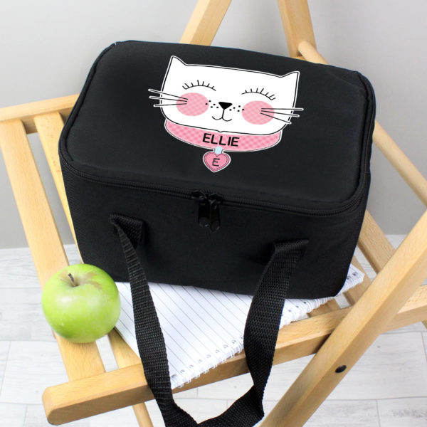 Cute Cat Black Lunch Bag