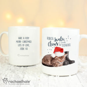 Rachael Hale Santa Claws Christmas Cat Mug